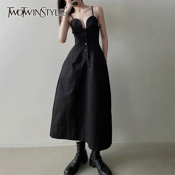 casual black sling dress for women v neck sleeveless high waist slim midi dresses female summer fashion clothes 210520, Black;gray
casual black sling dress for women v neck sleeveless high waist slim midi dresses female summer fashion clothes 210520, Black;gray