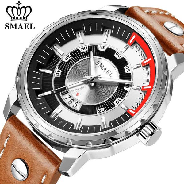 smael luxury brand mens sport watch casual leather waterproof quartz watches men date military wristwatches relogio masculino x0524, Slivery;brown
smael luxury brand mens sport watch casual leather waterproof quartz watches men date military wristwatches relogio masculino x0524, Slivery;brown