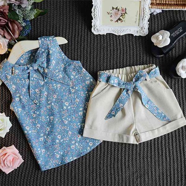 arrivals summer children sets sleeveless print floral bow solid shorts casual 2pcs girls clothes 2-7t 210629, White
arrivals summer children sets sleeveless print floral bow solid shorts casual 2pcs girls clothes 2-7t 210629, White
