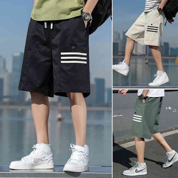 2021 summer new style tooling shorts fashion brand loose underpants plus large size capris men's pants, White;black
2021 summer new style tooling shorts fashion brand loose underpants plus large size capris men's pants, White;black