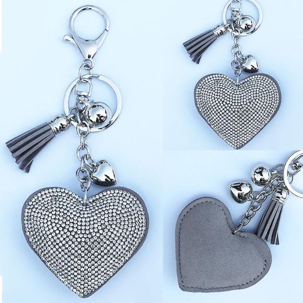 keychains heart keychain leather tassel silver key holder metal crystal chain keyring charm bag auto pendant gift wholesale price 
keychains heart keychain leather tassel silver key holder metal crystal chain keyring charm bag auto pendant gift wholesale price