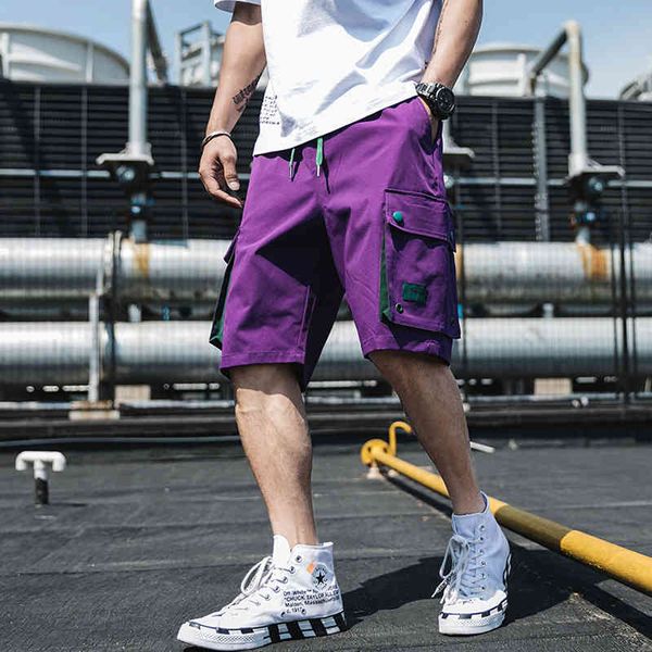 short style summer men hip hop streetwear men's vintage runners big purple pockets abz423 shorts, White;black
short style summer men hip hop streetwear men's vintage runners big purple pockets abz423 shorts, White;black