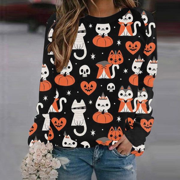 women's hoodies & sweatshirts funny halloween blouse print pumpkin casual long-sleeved thick autumn pullover streetwear, Black
women's hoodies & sweatshirts funny halloween blouse print pumpkin casual long-sleeved thick autumn pullover streetwear, Black