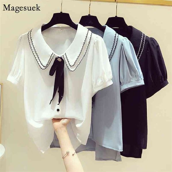 korean solid puff short sleeve blouses women casual summer plus size loose chiffon turn-down collar shirt female 14164 210512, White
korean solid puff short sleeve blouses women casual summer plus size loose chiffon turn-down collar shirt female 14164 210512, White