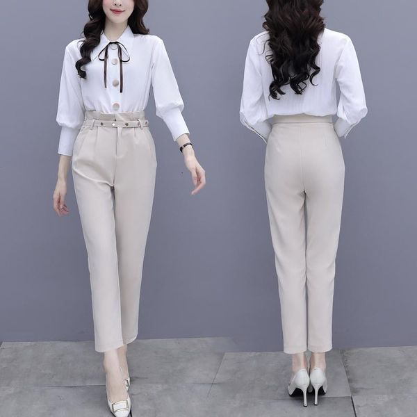 women's two piece pants office lady 2 set spring elegant 2xl plus size clothing fashion and pant business suit jj8n, White
women's two piece pants office lady 2 set spring elegant 2xl plus size clothing fashion and pant business suit jj8n, White