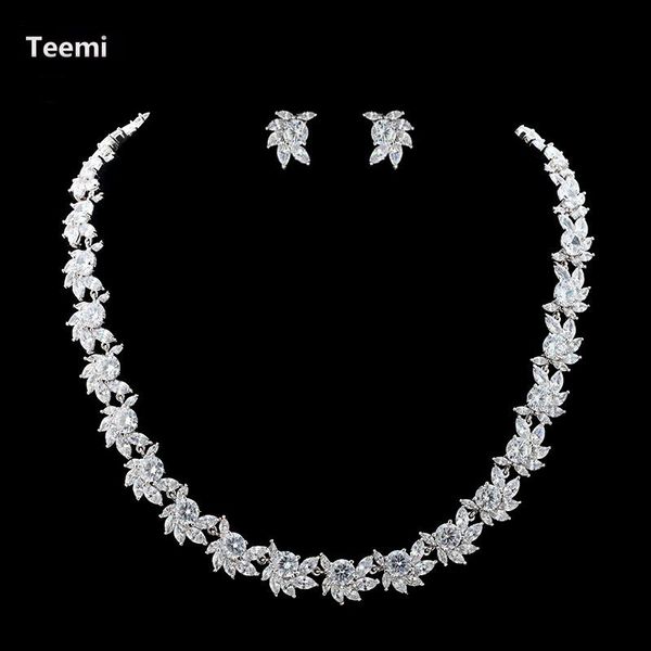 earrings & necklace luoteemi white gold-color sparkling cubic zirconia set for women wedding bridal jewelry sets, Silver
earrings & necklace luoteemi white gold-color sparkling cubic zirconia set for women wedding bridal jewelry sets, Silver