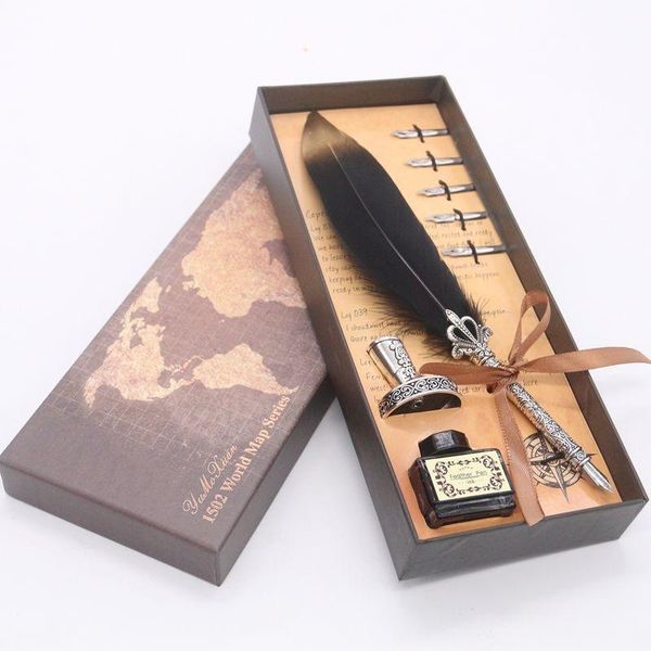 fountain pens 1set retro vintage calligraphy feather dip pen writing ink set stationery quill creative
fountain pens 1set retro vintage calligraphy feather dip pen writing ink set stationery quill creative