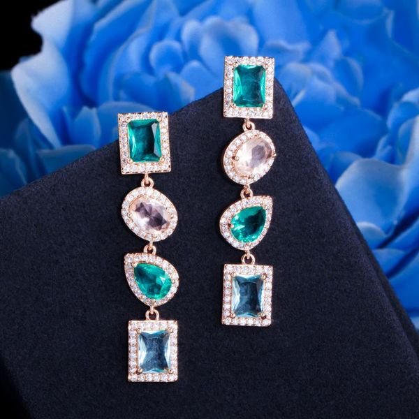 dangle & chandelier shiny drop multicolor blue cubic zirconia crystal long earrings for women 585 gold boho party jewelry cz911, Silver
dangle & chandelier shiny drop multicolor blue cubic zirconia crystal long earrings for women 585 gold boho party jewelry cz911, Silver