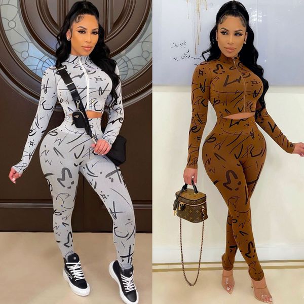 women's two piece pants chic graffiti print sport legging set two-piece active wear womens zipper front crop and matching pant, White
women's two piece pants chic graffiti print sport legging set two-piece active wear womens zipper front crop and matching pant, White