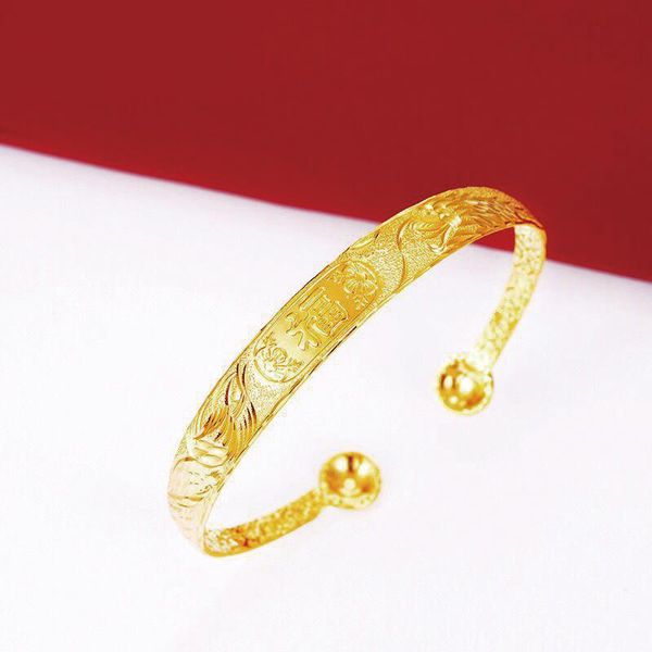 mxgxfam chinese style blessing bangles and bracelets ( opening ) for women bridal wedding jewelry 24 k pure gold color bangle, Black
mxgxfam chinese style blessing bangles and bracelets ( opening ) for women bridal wedding jewelry 24 k pure gold color bangle, Black