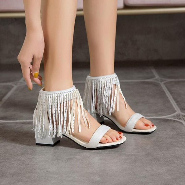 sandals punk rivets for women summer tassel fringed beach shoes ladies black white square medium heels
sandals punk rivets for women summer tassel fringed beach shoes ladies black white square medium heels