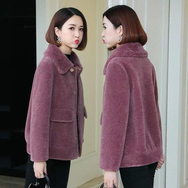 women's fur & faux women 2021 winter genuine wool thicken warm coats female short solid color overcoats ladies real sheep shearing jack, Black
women's fur & faux women 2021 winter genuine wool thicken warm coats female short solid color overcoats ladies real sheep shearing jack, Black