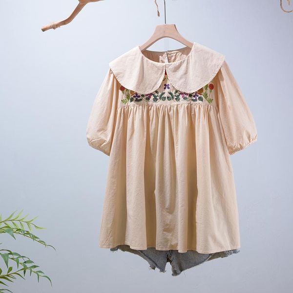 women's blouses & shirts 2021 summer short sleeve embroidery flower pullover women casual wear 921-56, White
women's blouses & shirts 2021 summer short sleeve embroidery flower pullover women casual wear 921-56, White
