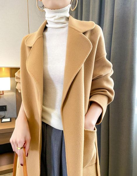 women's wool & blends winter women elegant long woolen coats female overcoats autumn femme, Black
women's wool & blends winter women elegant long woolen coats female overcoats autumn femme, Black
