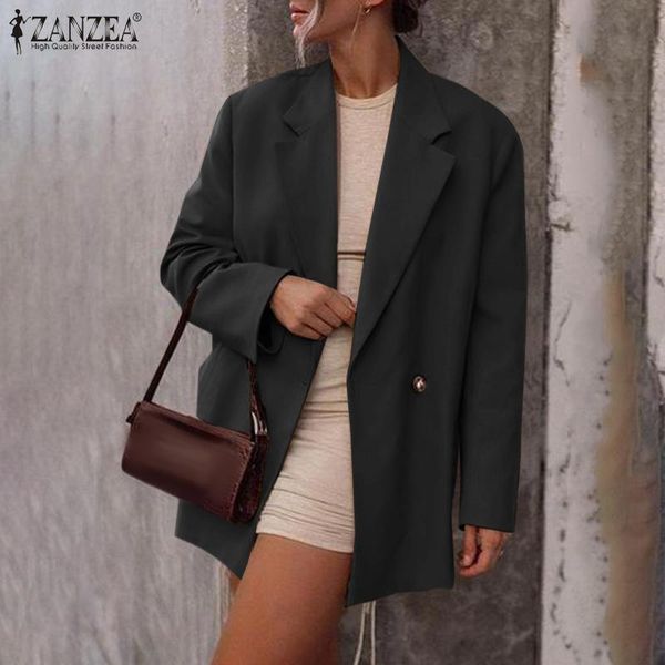 women's suits & blazers 2021 autumn oversize workwea coats zanzea office lady lapel outwear casual loose long sleeve cardigan women fas, White;black
women's suits & blazers 2021 autumn oversize workwea coats zanzea office lady lapel outwear casual loose long sleeve cardigan women fas, White;black