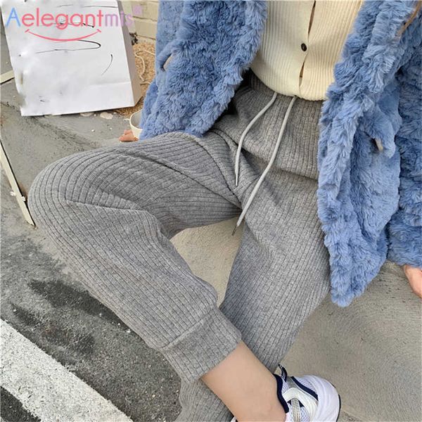 aelegantmis elegant drawstring loose women knitted harem pants simple classic female knit trousers korean 210607, Black;white
aelegantmis elegant drawstring loose women knitted harem pants simple classic female knit trousers korean 210607, Black;white