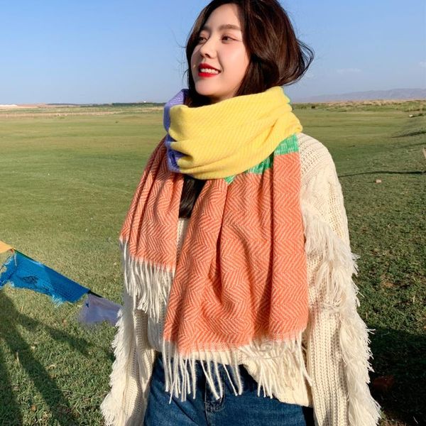 color matching cashmere plaid scarf women style for autumn winter thick warm tassels long shawl british fashion scarves, Blue;gray
color matching cashmere plaid scarf women style for autumn winter thick warm tassels long shawl british fashion scarves, Blue;gray