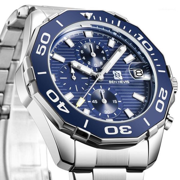 fashion blue sports men watch waterproof steel auto date chronograph male dress quartz relogio masculino wristwatches, Slivery;brown
fashion blue sports men watch waterproof steel auto date chronograph male dress quartz relogio masculino wristwatches, Slivery;brown