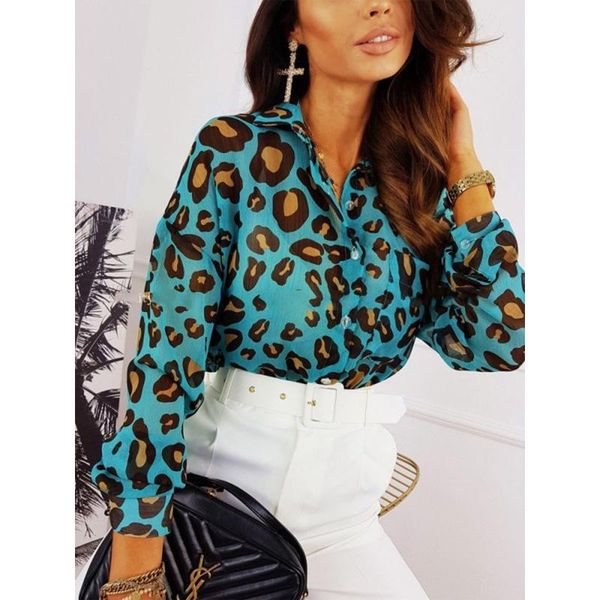 fashion women long sleeve leopard print shirt lapel buttons blouse for ladies 2021 women's blouses & shirts, White
fashion women long sleeve leopard print shirt lapel buttons blouse for ladies 2021 women's blouses & shirts, White