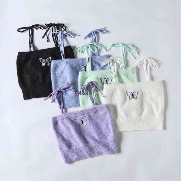 harajuku butterfly embroidery summer womens camis sleevlesss lace up spaghetti strap crop ins fashion fluffy skinny vest, White
harajuku butterfly embroidery summer womens camis sleevlesss lace up spaghetti strap crop ins fashion fluffy skinny vest, White