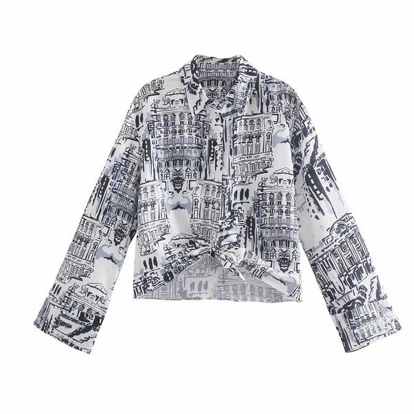 women's blouses & shirts ladies 2021 fashion bow decoration city print short blouse sleeve shirt streetwear, White
women's blouses & shirts ladies 2021 fashion bow decoration city print short blouse sleeve shirt streetwear, White