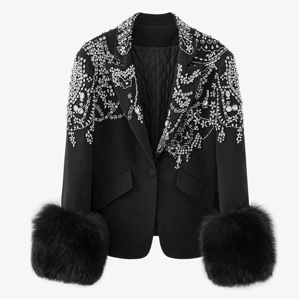 women's suits & blazers fall winter long sleeve notched-lapel black pure color beads panelled single-breasted elegant casual outwear co, White;black
women's suits & blazers fall winter long sleeve notched-lapel black pure color beads panelled single-breasted elegant casual outwear co, White;black