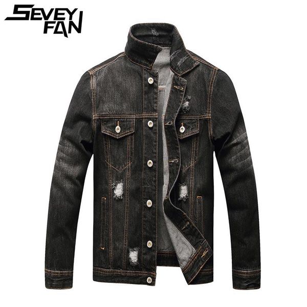 men's jackets seveyfan denim jacket multi pockets personality motorcycle loose black coat for male, Black;brown
men's jackets seveyfan denim jacket multi pockets personality motorcycle loose black coat for male, Black;brown