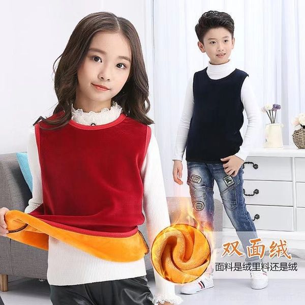 57xx children' plush and thickened vest boys and girlsdouble sided plush thermal underwear men' tank warm amas pajamassolid col, White;black
57xx children' plush and thickened vest boys and girlsdouble sided plush thermal underwear men' tank warm amas pajamassolid col, White;black