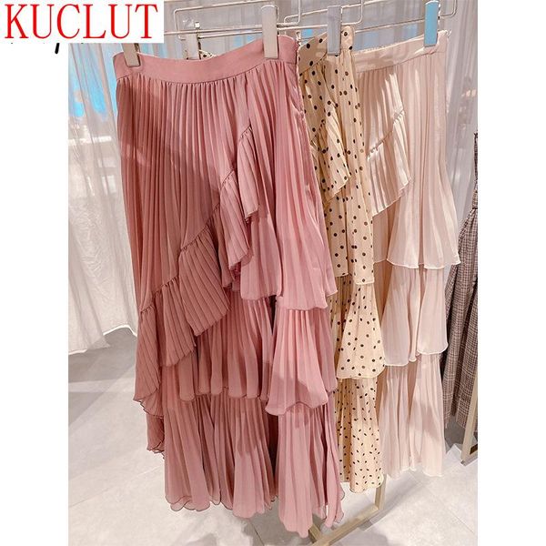 skirts japan style vintage polka dot women skirt irregular ruffles femme jupe high waist bodycon mid-length chiffon, Black
skirts japan style vintage polka dot women skirt irregular ruffles femme jupe high waist bodycon mid-length chiffon, Black