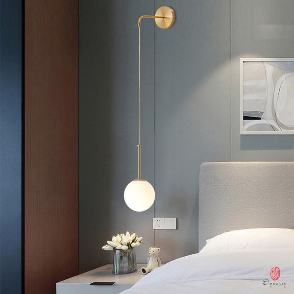 wall lamps glass copper round ball hanging lights modern simple lamp personality home bedside led fixture
wall lamps glass copper round ball hanging lights modern simple lamp personality home bedside led fixture