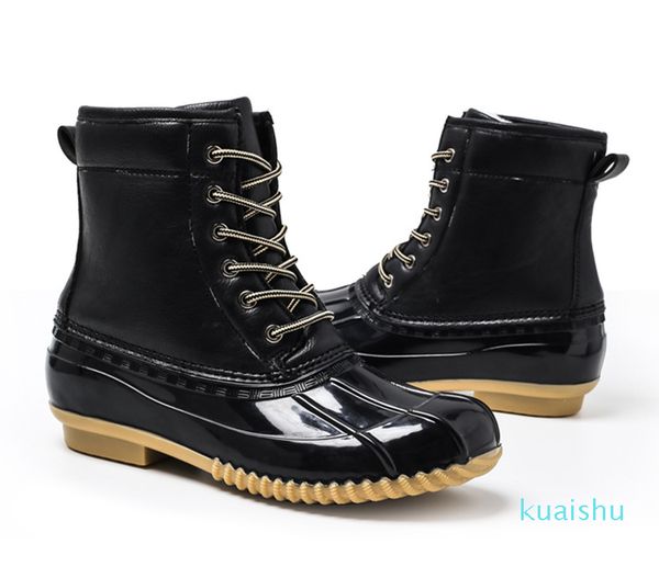 women's winter outdoor waterpoof rain boots women's duck rain boots two-tone waterproof outdoor lace-up insulated ankle boots, Black
women's winter outdoor waterpoof rain boots women's duck rain boots two-tone waterproof outdoor lace-up insulated ankle boots, Black