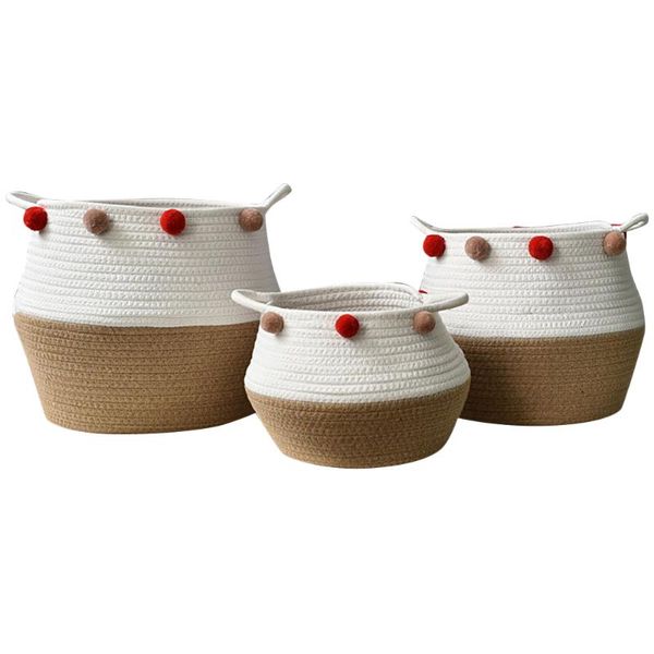 storage baskets woven cotton rope decorative hamper for diaper, blankets, magazine and keys, home container
storage baskets woven cotton rope decorative hamper for diaper, blankets, magazine and keys, home container