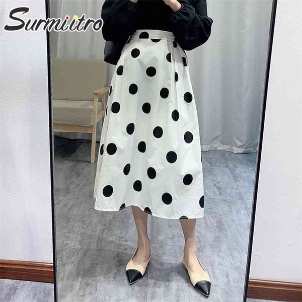 spring summer long skirt women korean style polka dots ladies high waist aesthetic midi office female ol 210421, Black
spring summer long skirt women korean style polka dots ladies high waist aesthetic midi office female ol 210421, Black