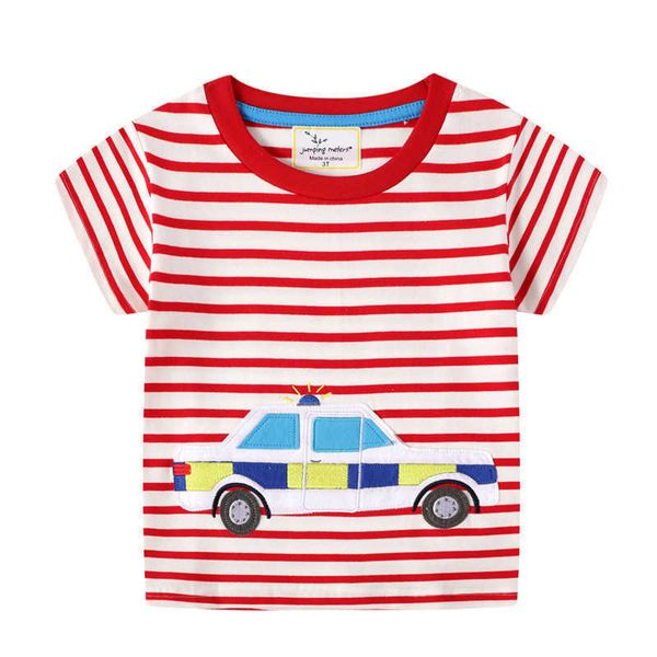 jumping meters summer 100% cotton car applique baby clothing boys stripe t shirts arrival children's kids tees 210529, Blue
jumping meters summer 100% cotton car applique baby clothing boys stripe t shirts arrival children's kids tees 210529, Blue
