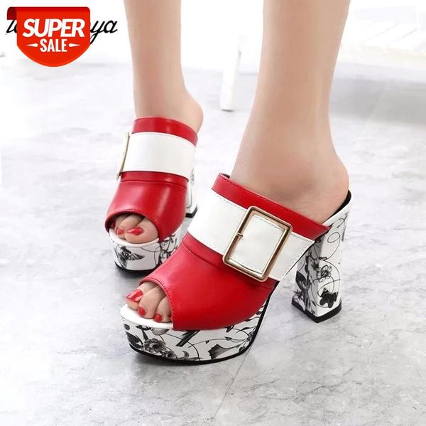 platform slippers summer women elegant buckle high heel sandals peep toe shoes chunky lady thick heel40 #681w, Black
platform slippers summer women elegant buckle high heel sandals peep toe shoes chunky lady thick heel40 #681w, Black