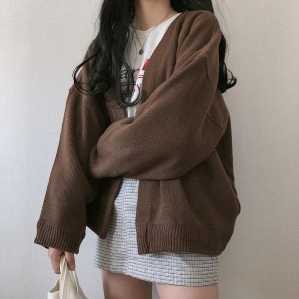 women's knits & tees hzirip fashion spring loose-fitting v-neck folds single breasted knitted cardigan sweater solid office lady full s, White
women's knits & tees hzirip fashion spring loose-fitting v-neck folds single breasted knitted cardigan sweater solid office lady full s, White
