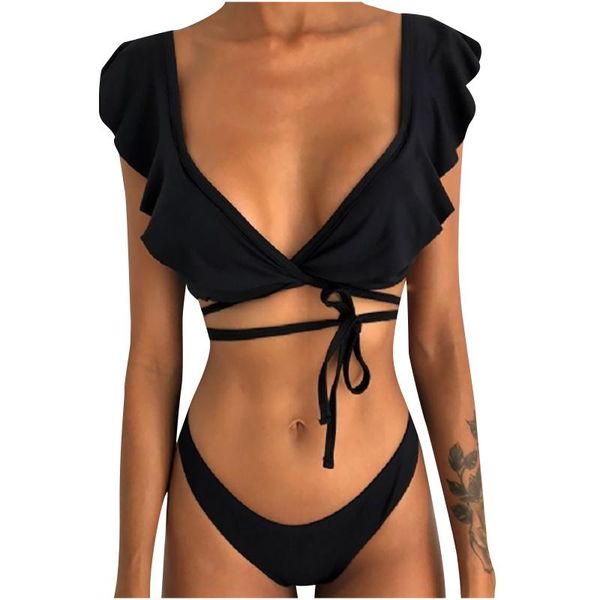 two-pieces women floral 2021 push-up padded ruffles bandage bikini set swimsuit swimwear bathing suit beachwear biquini #z women's, White;black
two-pieces women floral 2021 push-up padded ruffles bandage bikini set swimsuit swimwear bathing suit beachwear biquini #z women's, White;black