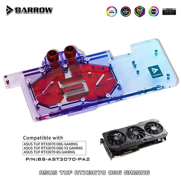 fans & coolings barrow gpu water block per asus tuf rtx 3070 gaming video card, dispositivo di raffreddamento vga, bs-ast3070-pa2
fans & coolings barrow gpu water block per asus tuf rtx 3070 gaming video card, dispositivo di raffreddamento vga, bs-ast3070-pa2