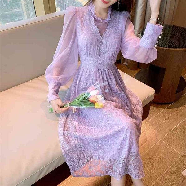 sweet purple fairy vintage dress french spring elegant lace high waist casual slim midi female 210519, Black;gray
sweet purple fairy vintage dress french spring elegant lace high waist casual slim midi female 210519, Black;gray