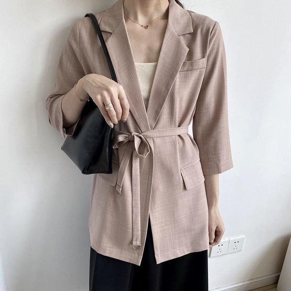 casual blazer coats open stitch elegant women stylish outwear three quarter sleeve with waist belt women's suits & blazers, White;black
casual blazer coats open stitch elegant women stylish outwear three quarter sleeve with waist belt women's suits & blazers, White;black