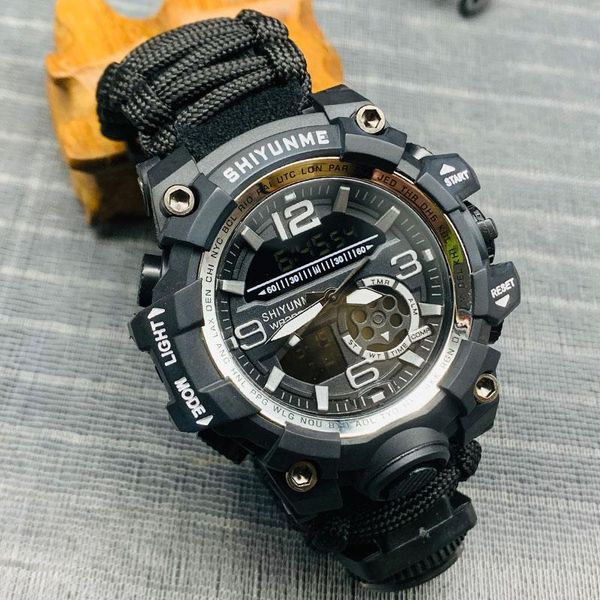 wristwatches shiyunme men sports g style watch compass military waterproof led digital quartz dual display watches relogio masculino, Slivery;brown
wristwatches shiyunme men sports g style watch compass military waterproof led digital quartz dual display watches relogio masculino, Slivery;brown