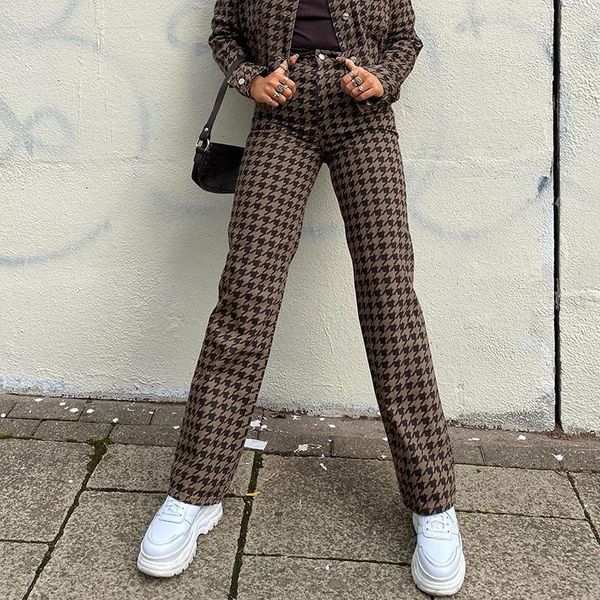 women's pants & capris houndstooth plaid print vintage women casual high waisted long trousers fashion skinny autumn 2021 streetwear, Black;white
women's pants & capris houndstooth plaid print vintage women casual high waisted long trousers fashion skinny autumn 2021 streetwear, Black;white