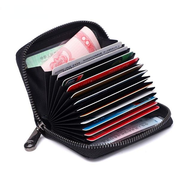 card holders 1pc men business holder genuine leather women zipper pocket case coin purse, Brown;gray
card holders 1pc men business holder genuine leather women zipper pocket case coin purse, Brown;gray