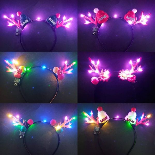 party decoration 20pcs christmas led light up headband antlers reindeer elk headdress children adults girls dress costume accessories props
party decoration 20pcs christmas led light up headband antlers reindeer elk headdress children adults girls dress costume accessories props