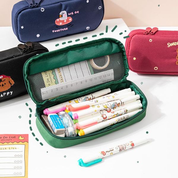 cartoon animal embroidery pencil bag pen case sweet dinosaur bear dog duck storage pouch stationery school supplies a6963 bags
cartoon animal embroidery pencil bag pen case sweet dinosaur bear dog duck storage pouch stationery school supplies a6963 bags