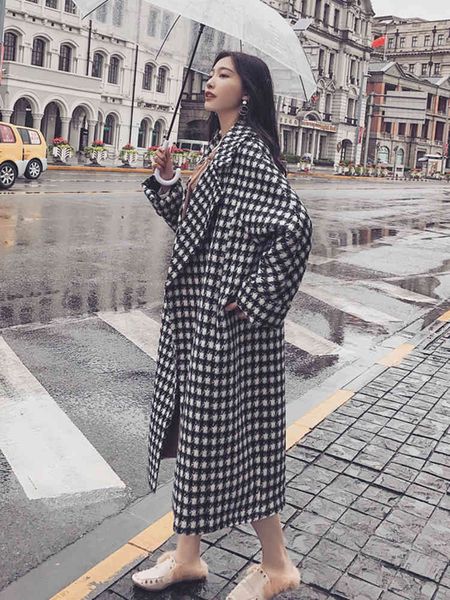 women's wool & blends mid-length autumn and winter thick contrast color woolen coat wit7, Black
women's wool & blends mid-length autumn and winter thick contrast color woolen coat wit7, Black