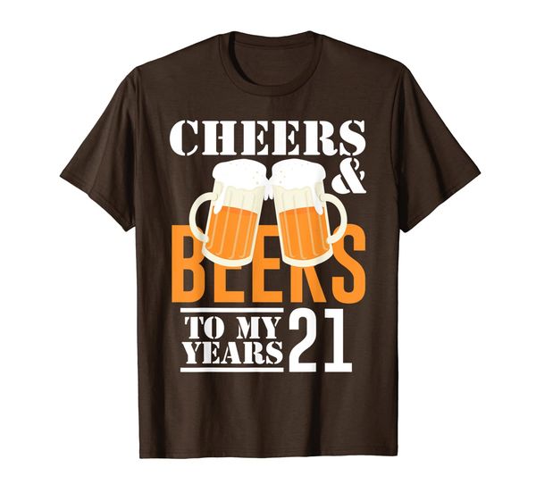cheers and beers to my 21 years celebration birthday drink t-shirt, White;black
cheers and beers to my 21 years celebration birthday drink t-shirt, White;black