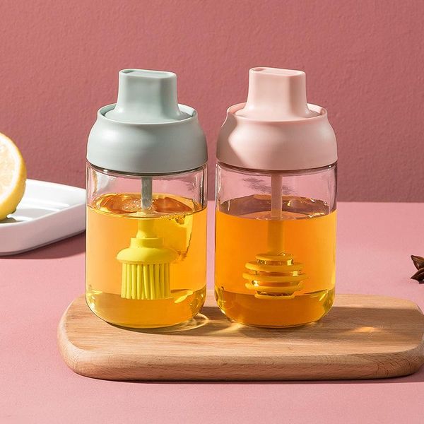 Bottle Seasoning Box Kitchen Moisture-proof Spoon Cover Integrated Sealed Glass Jar Honey Oil Brush Pot Container Storage Bottles & Jars
Bottle Seasoning Box Kitchen Moisture-proof Spoon Cover Integrated Sealed Glass Jar Honey Oil Brush Pot Container Storage Bottles & Jars