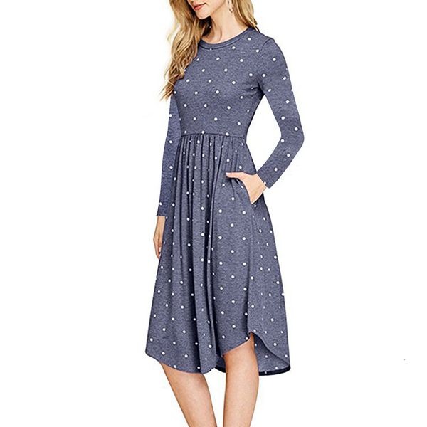 plus size dot floral impression midi female dress fall fashion long sleeve retro plied casual loose line dressed wl36, Black;gray
plus size dot floral impression midi female dress fall fashion long sleeve retro plied casual loose line dressed wl36, Black;gray