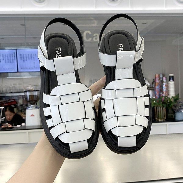 summer woven sandals women outdoor casual fashion platform thick sole female hollow beach roman shoes, Black
summer woven sandals women outdoor casual fashion platform thick sole female hollow beach roman shoes, Black